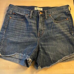 Madewell High-Rise, Mid-Length Denim Short Size 28 Women's